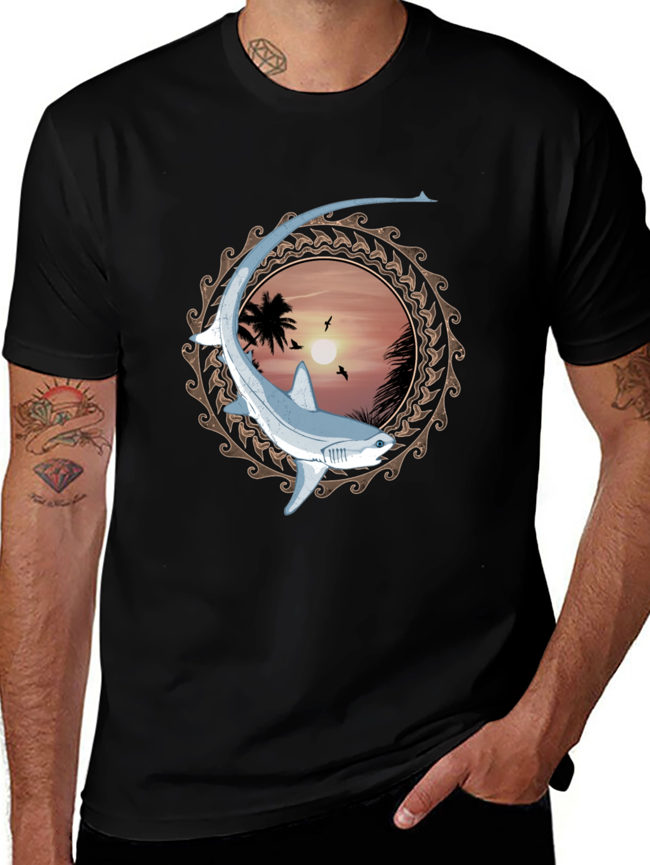 Shark Sunset T-Shirt