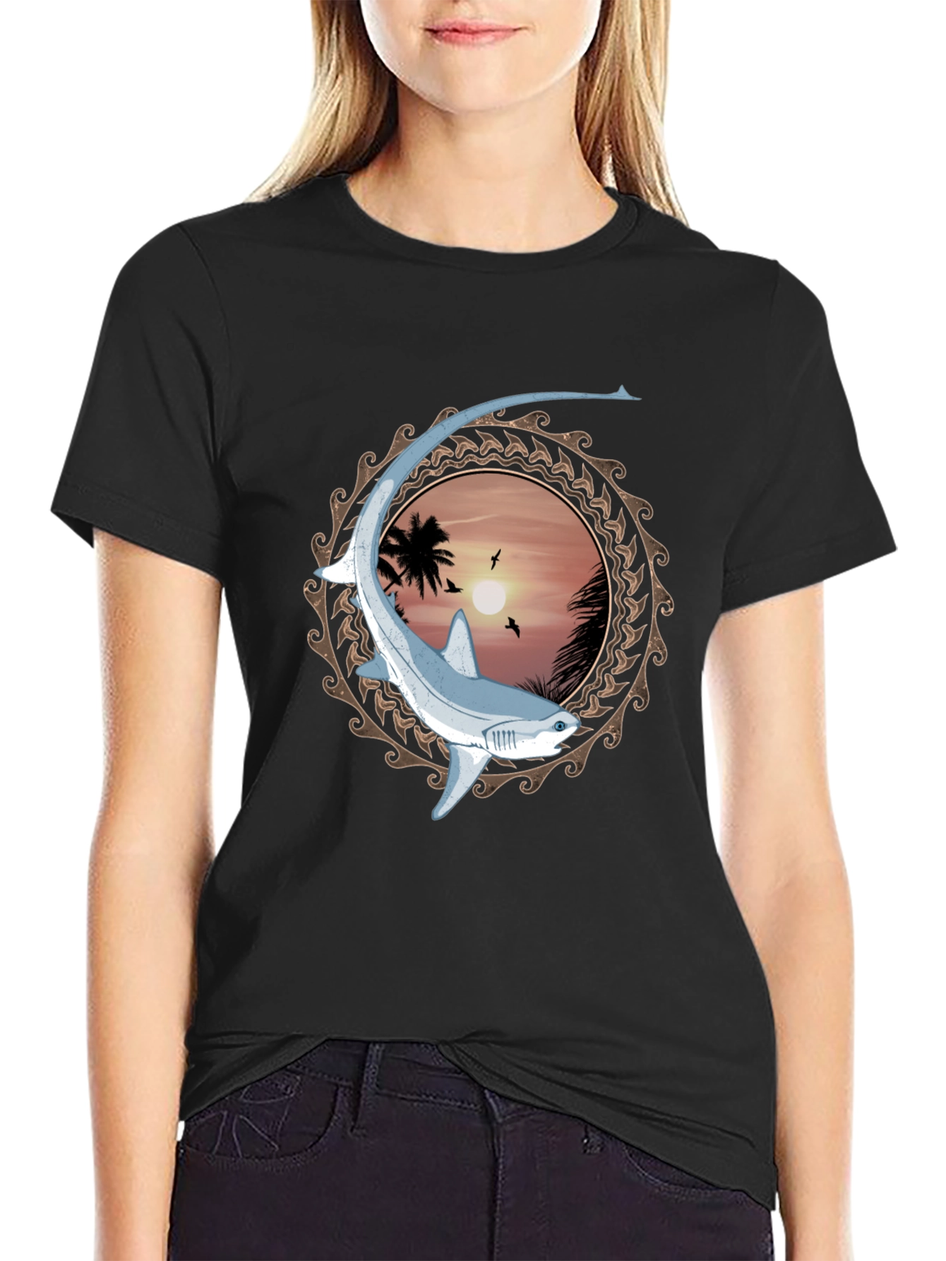 Shark Sunset T-Shirt