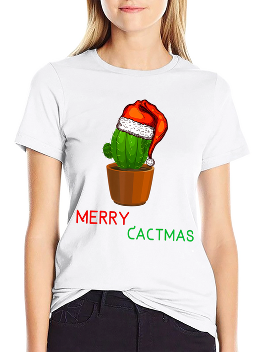 Merry Cactmas T-Shirt - Holiday Cactus Tee