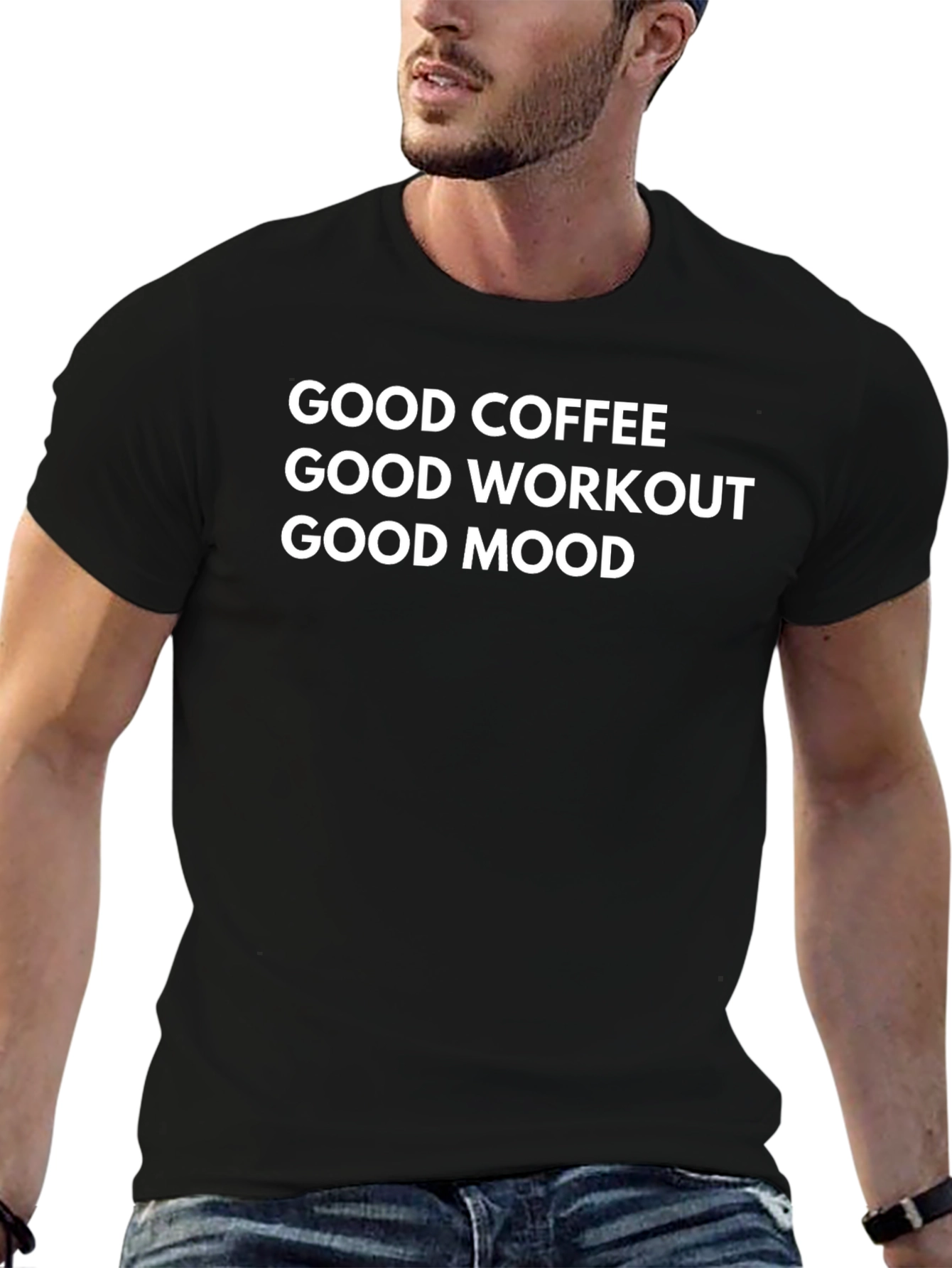 Good Coffee Workout Mood Graphic Tee
