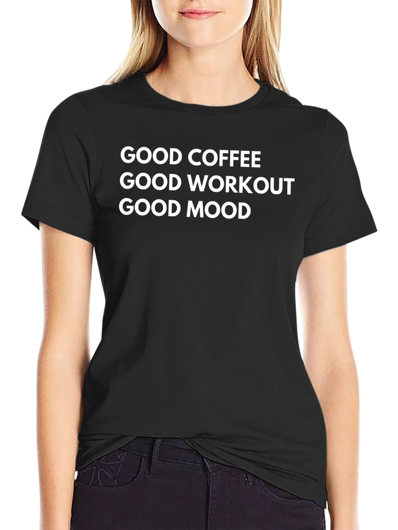 Good Coffee Workout Mood Graphic Tee