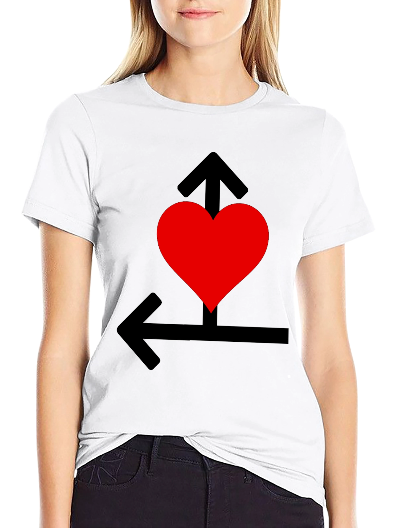 Heart Arrow T-Shirt - Love Direction Tee
