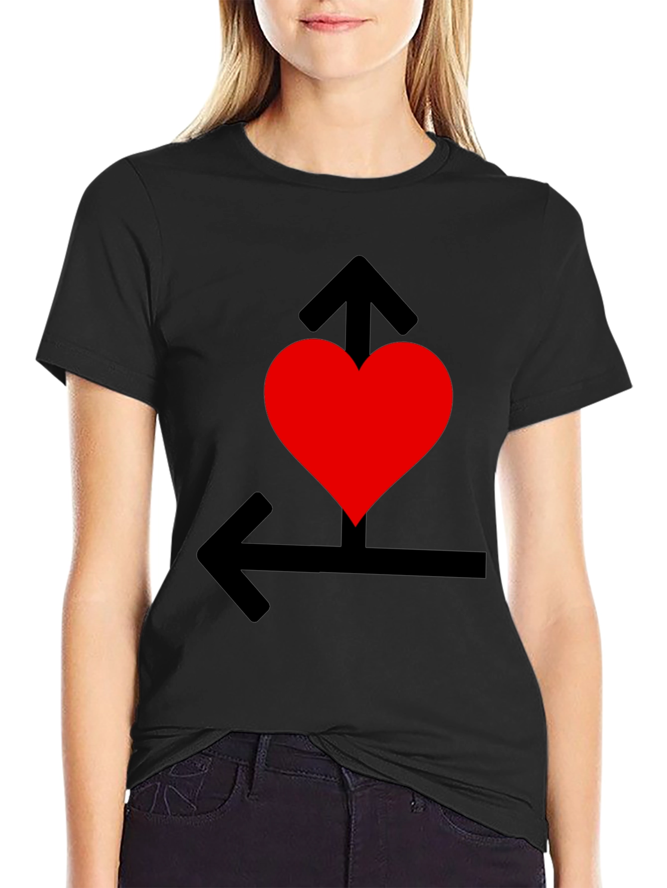 Heart Arrow T-Shirt - Love Direction Tee