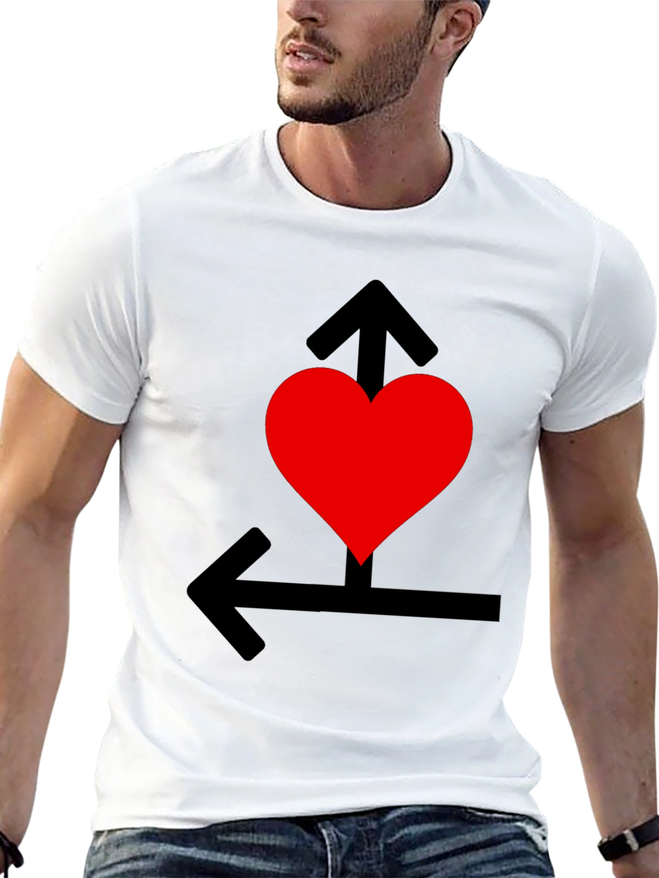 Heart Arrow T-Shirt - Love Direction Tee