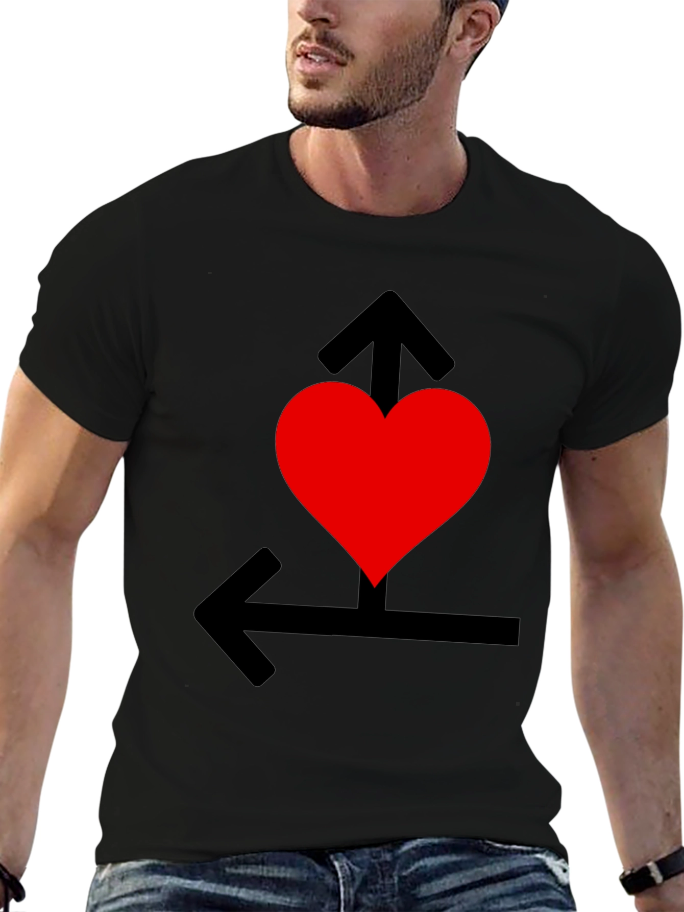 Heart Arrow T-Shirt - Love Direction Tee
