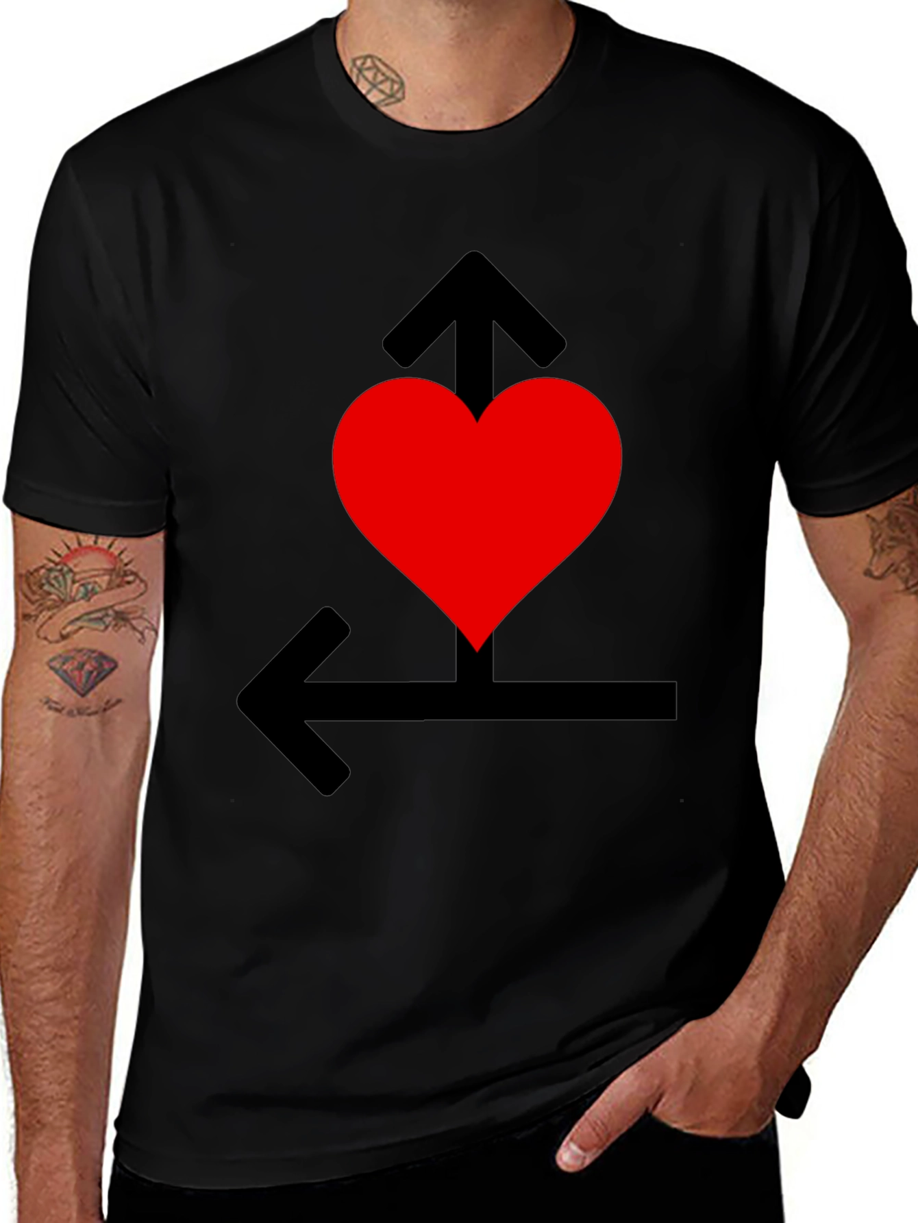 Heart Arrow T-Shirt - Love Direction Tee