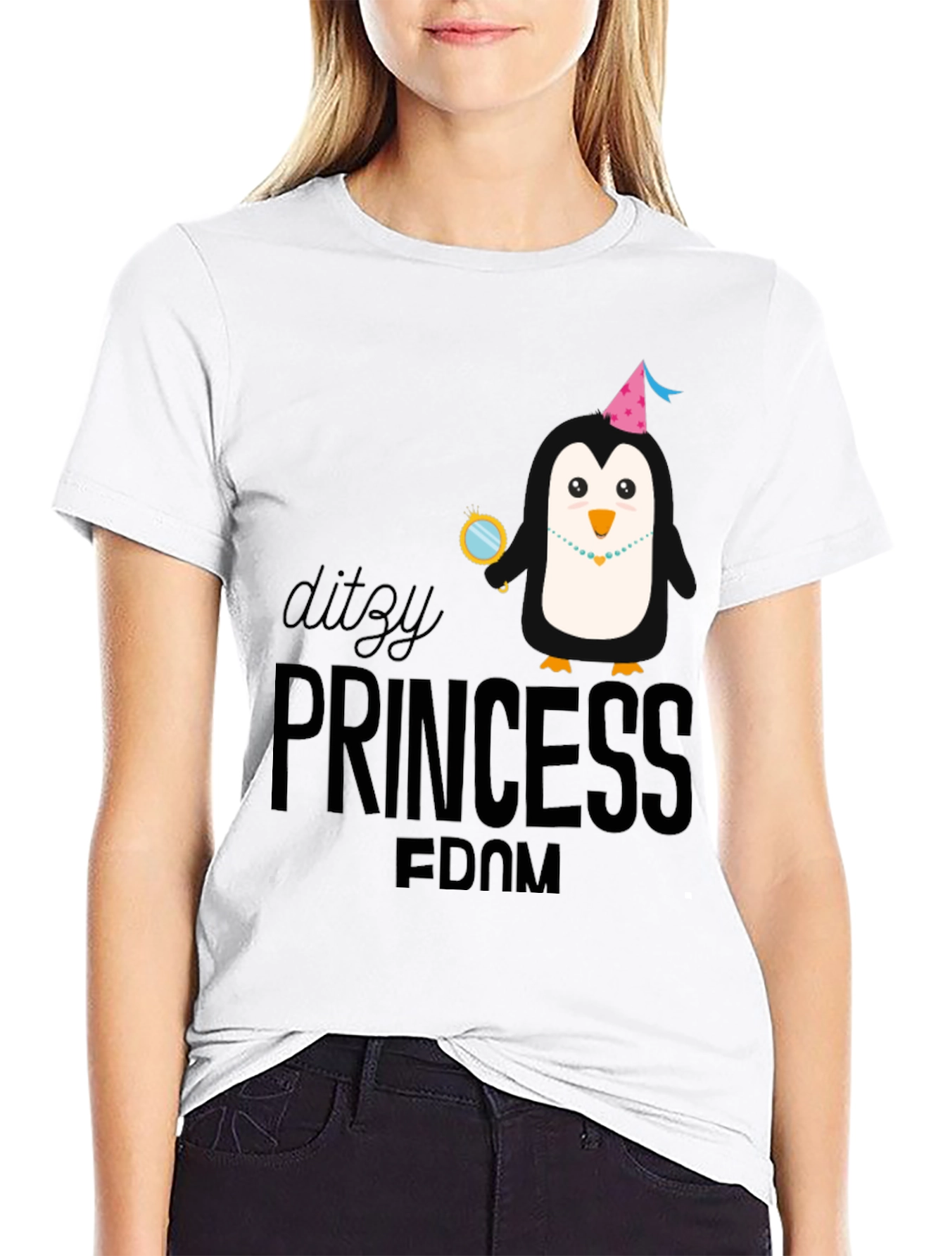 Penguin Princess T-Shirt Fun Novelty Tee