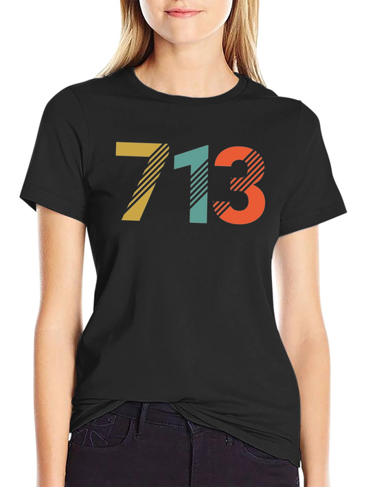 Retro 713 Area Code Graphic T-Shirt