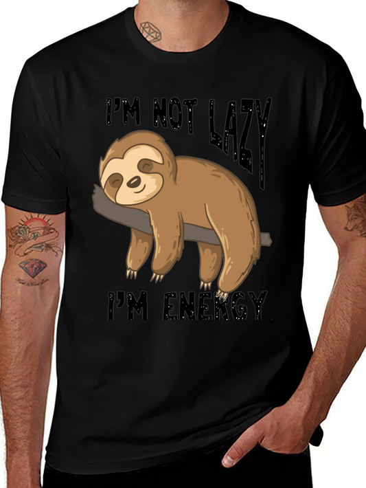 Lazy Sloth Energy T-Shirt - Comfortable Cotton Blend Tee
