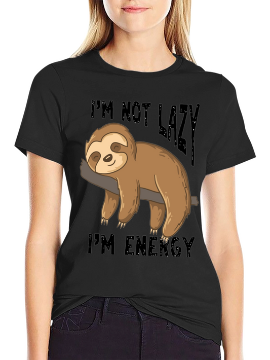 Lazy Sloth Energy T-Shirt - Comfortable Cotton Blend Tee
