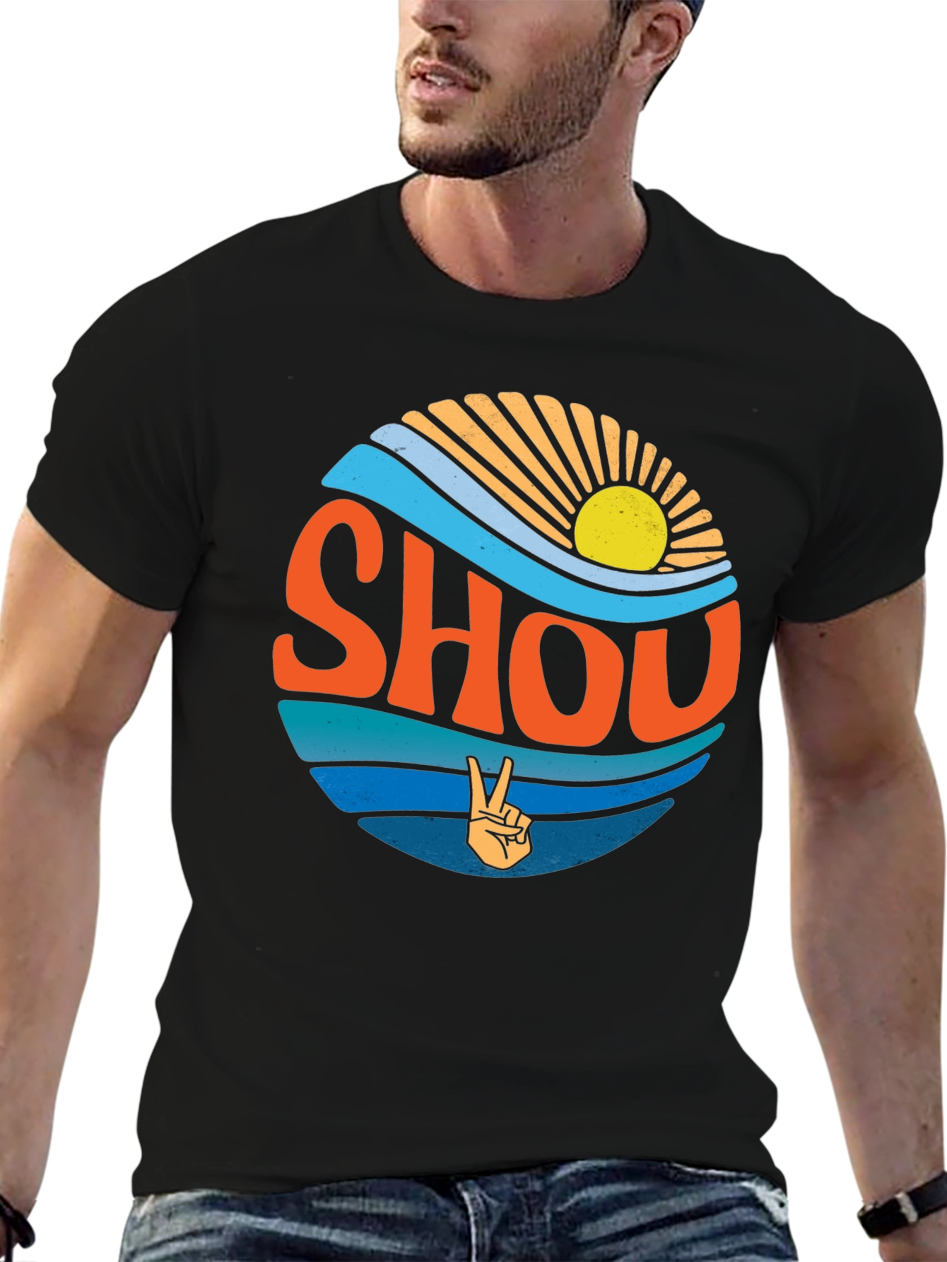 Retro Shou T-Shirt - Black Graphic Tee