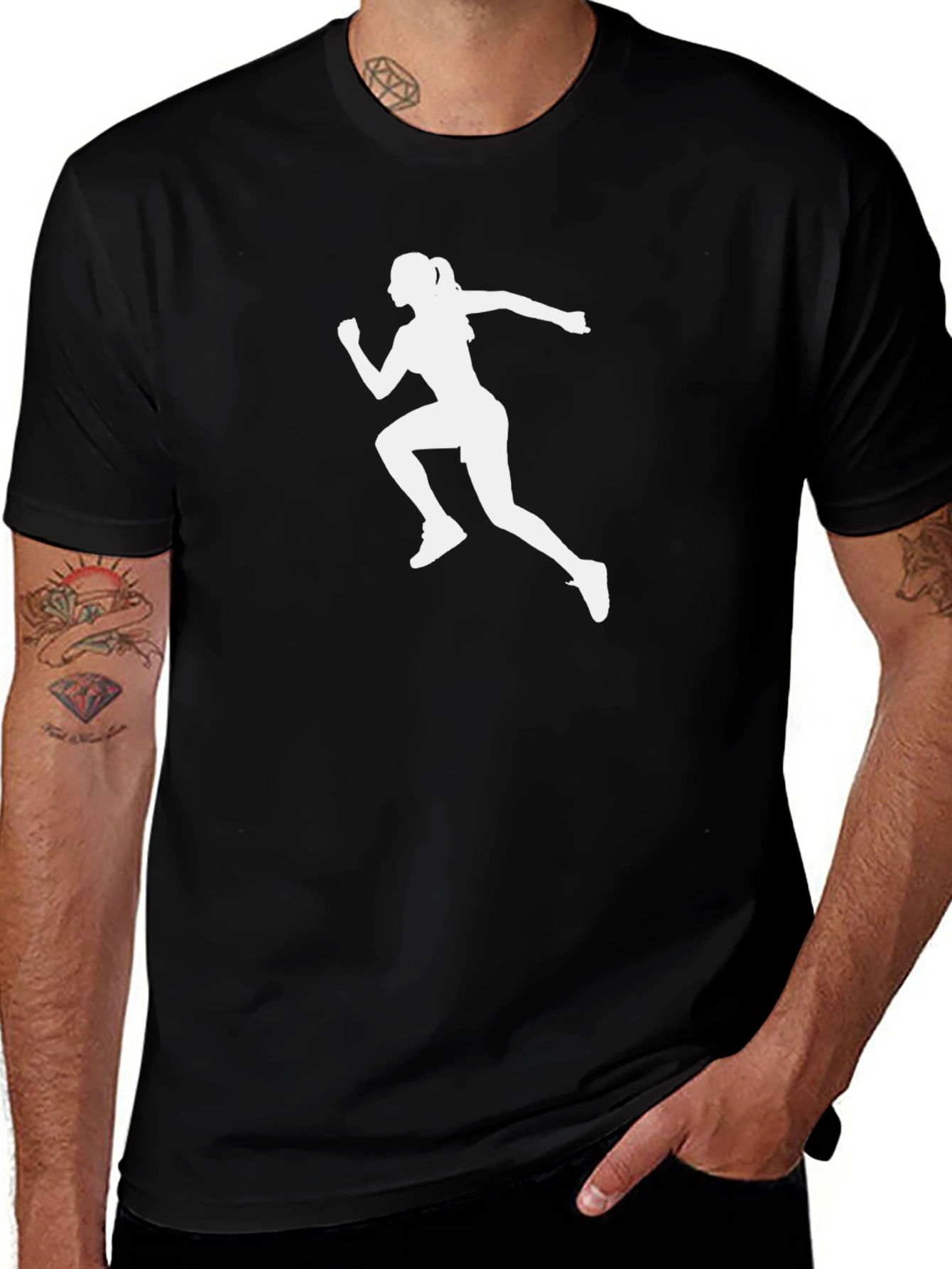 Runner Silhouette Black T-Shirt