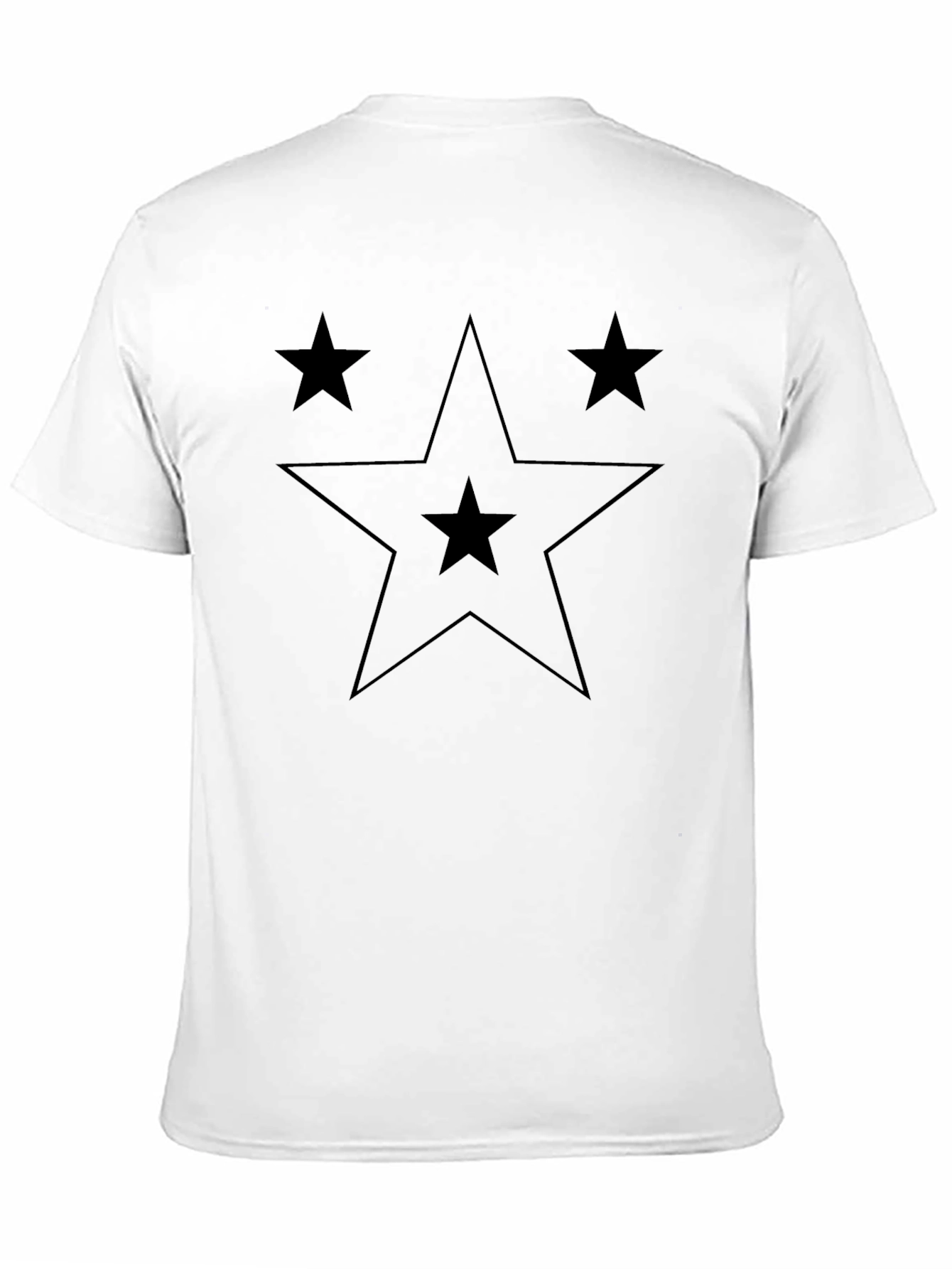Star Design Black T-Shirt - Stylish Casual Wear