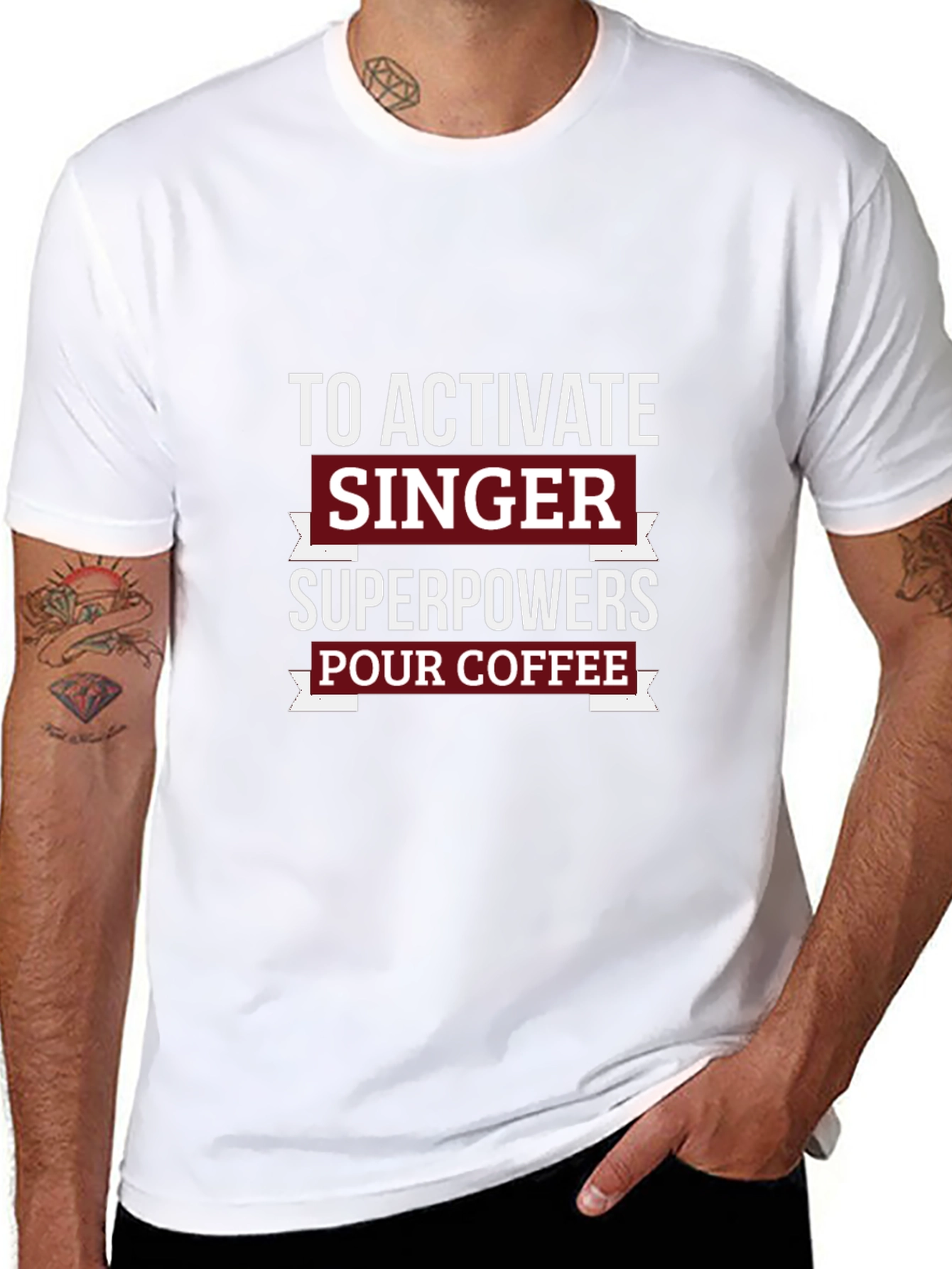 Singer Superpowers Coffee T-Shirt