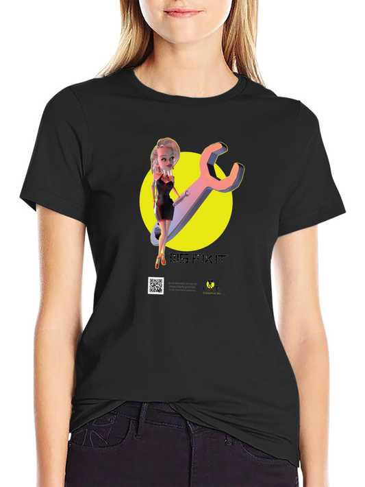 Big Fix It T-Shirt - Black - Mechanic Pinup