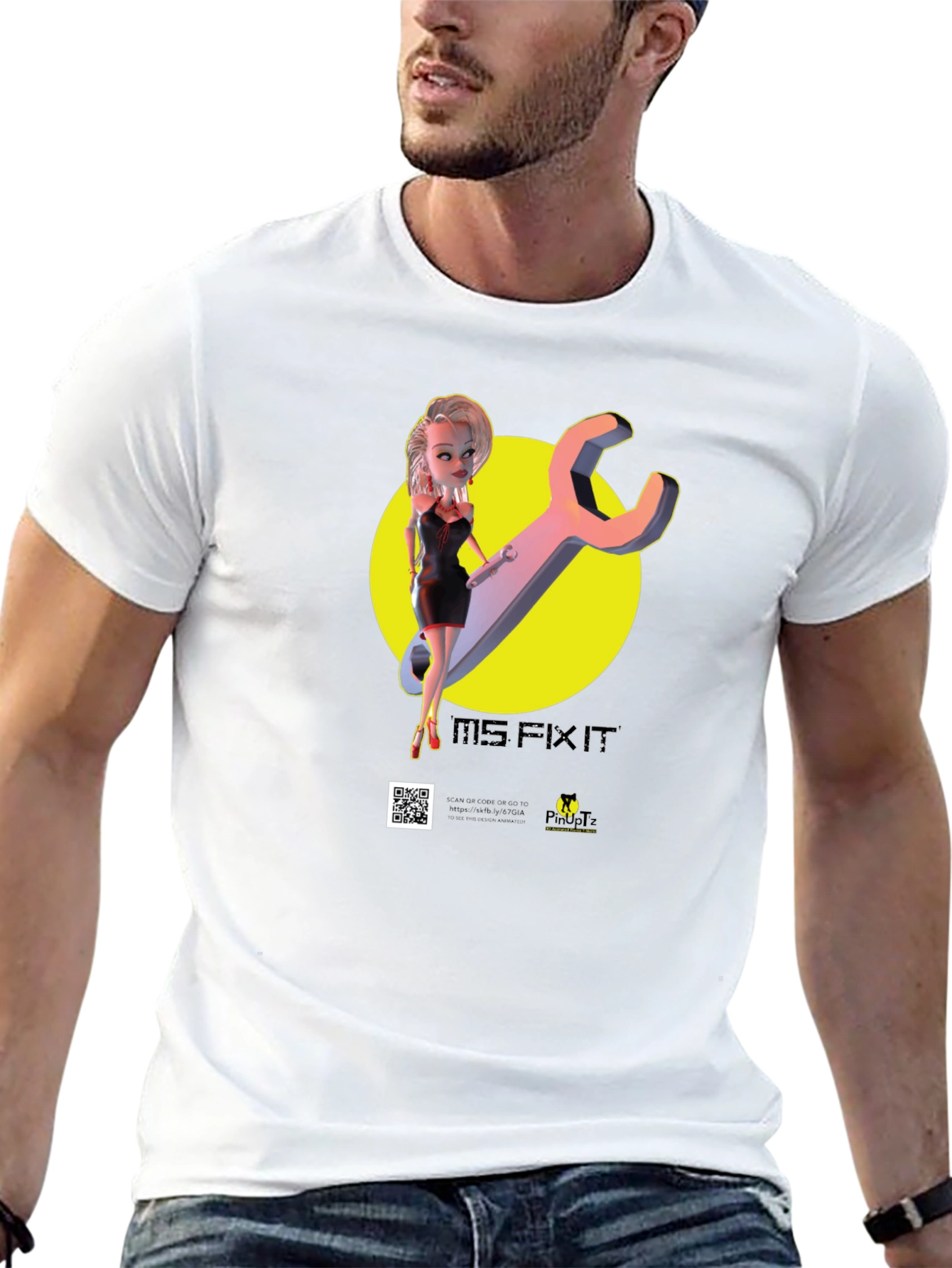 Big Fix It T-Shirt - Black - Mechanic Pinup