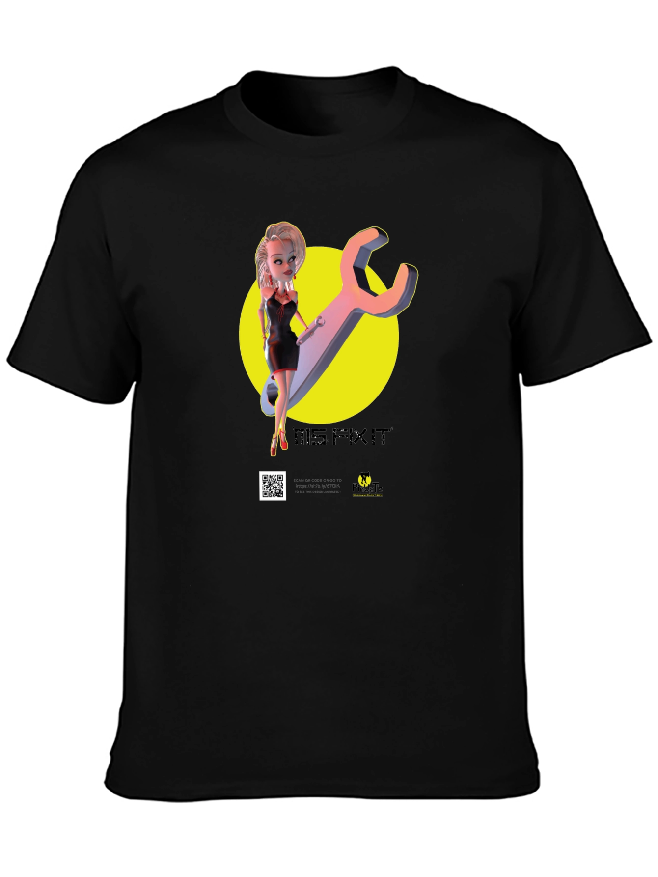 Big Fix It T-Shirt - Black - Mechanic Pinup