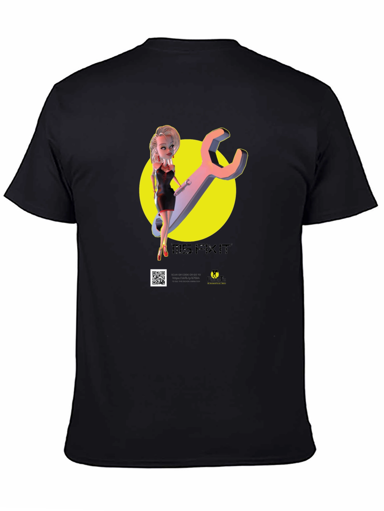 Big Fix It T-Shirt - Black - Mechanic Pinup