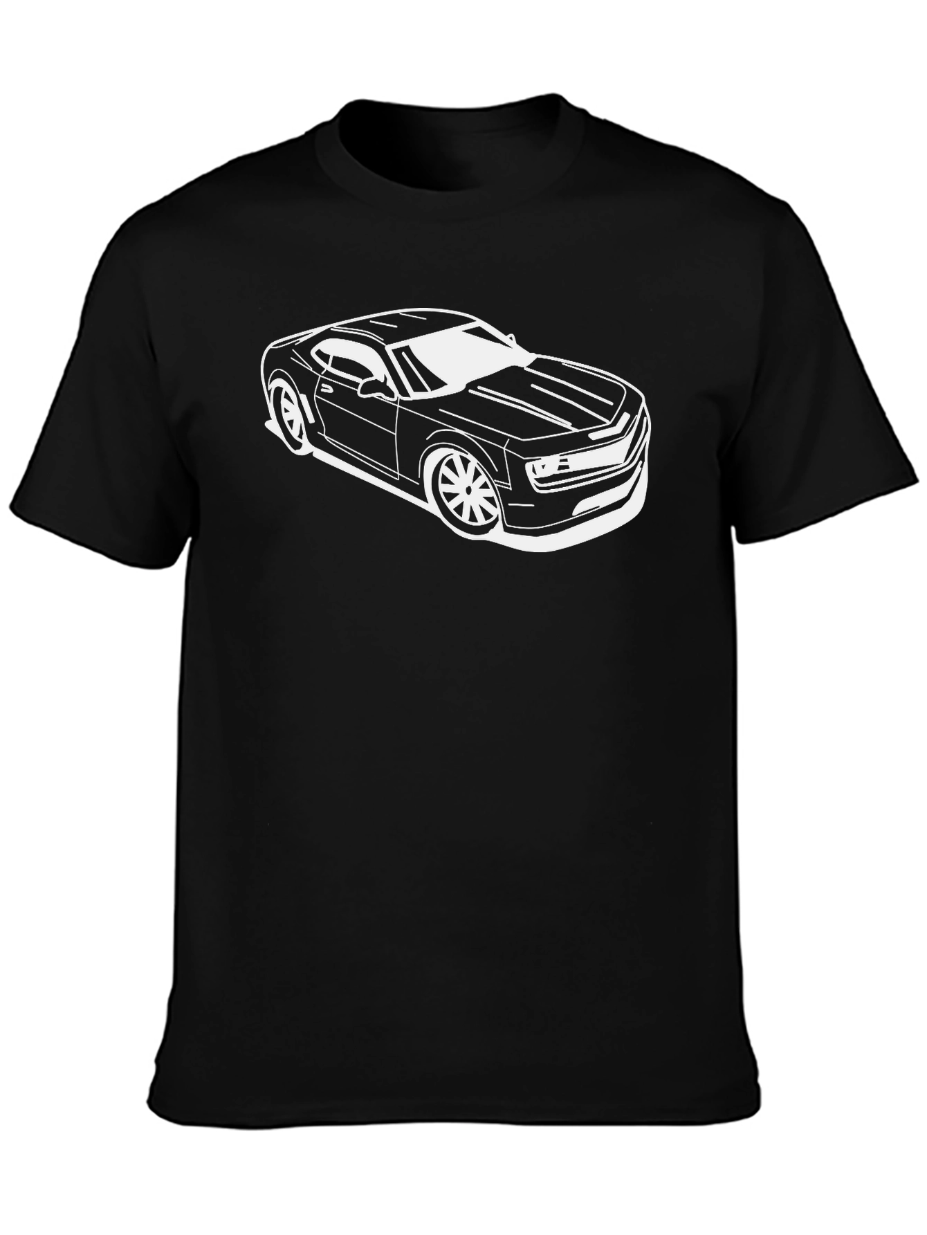 Black Car Graphic T-Shirt - Modern Automotive Style