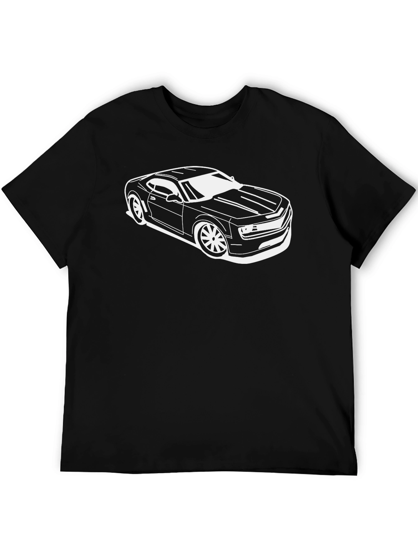 Black Car Graphic T-Shirt - Modern Automotive Style