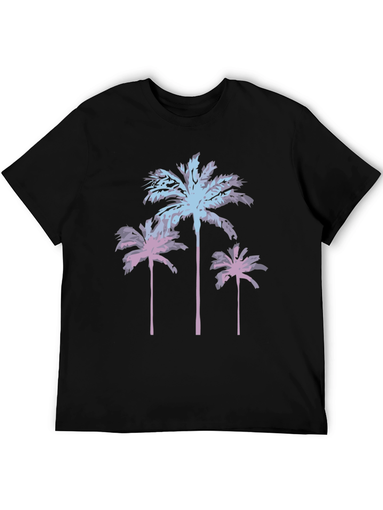 Palm Tree Graphic Tee - Black Casual Shirt
