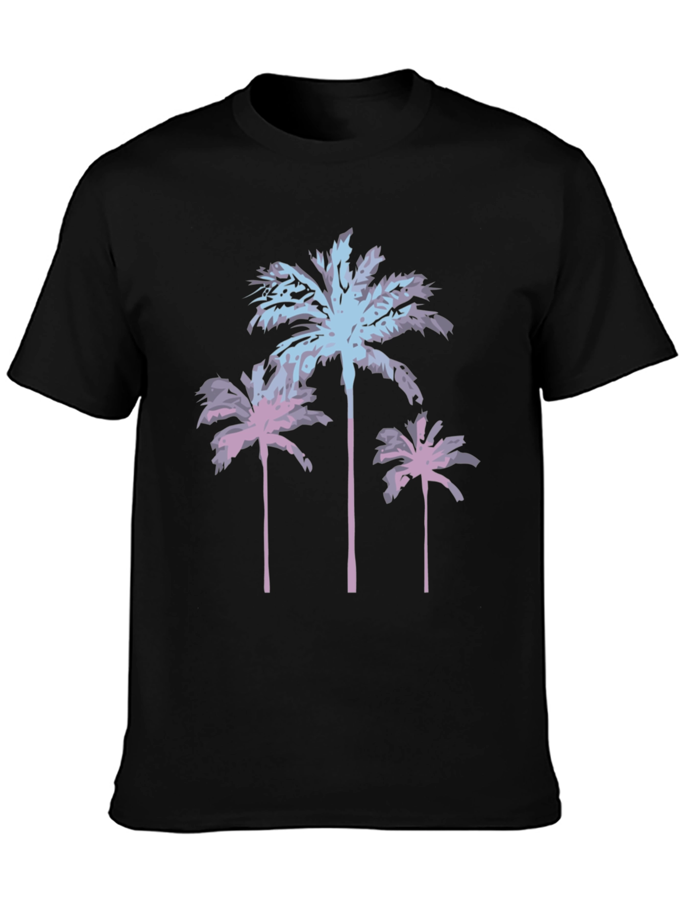 Palm Tree Graphic Tee - Black Casual Shirt