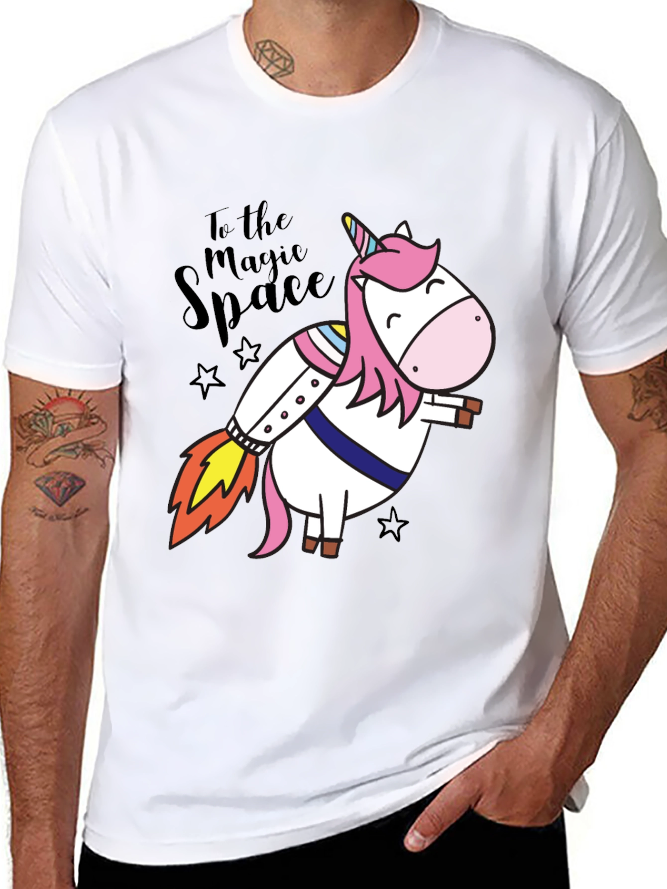 Magic Space Unicorn Rocket T-Shirt