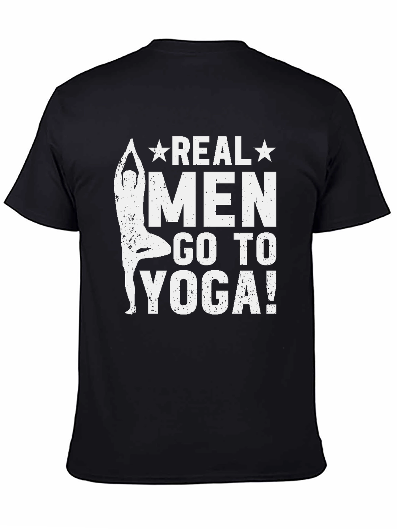 Real Men Yoga Graphic Tee - Black