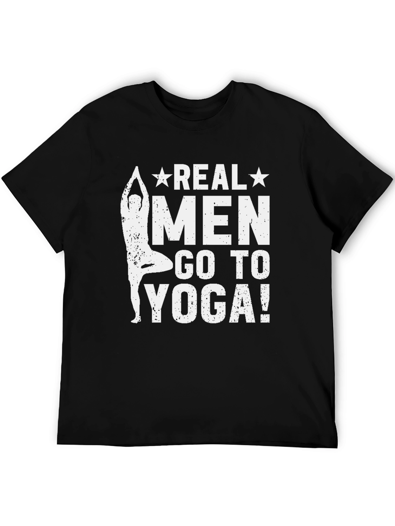 Real Men Yoga Graphic Tee - Black