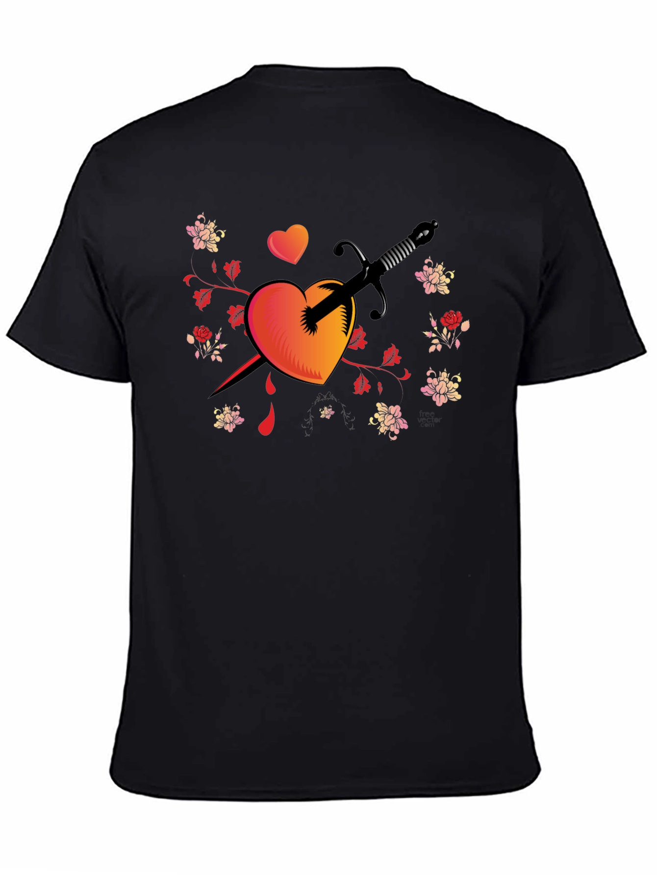 Heart Dagger Graphic Tee