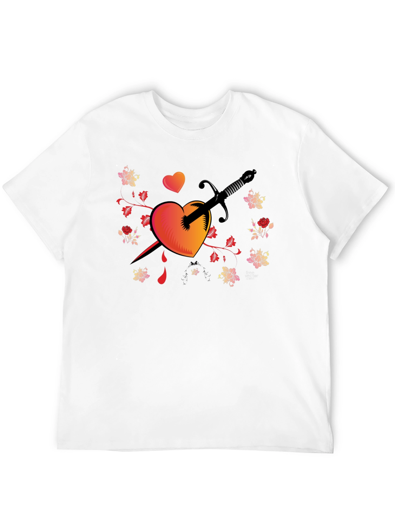 Heart Dagger Graphic Tee