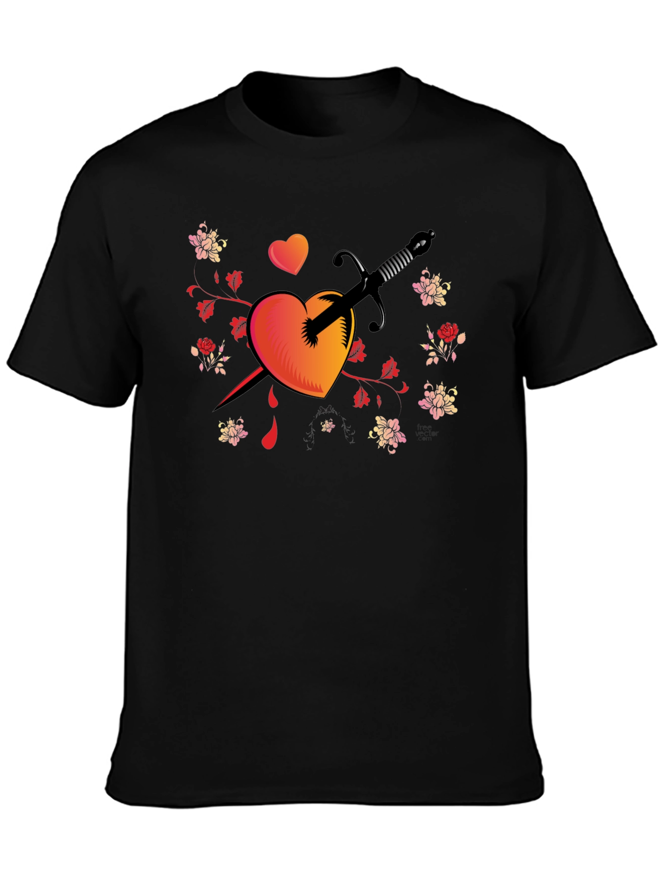 Heart Dagger Graphic Tee
