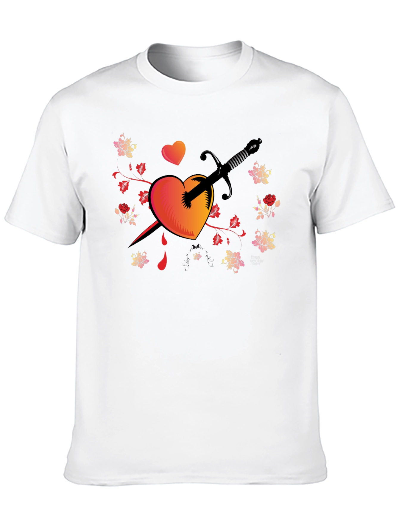 Heart Dagger Graphic Tee