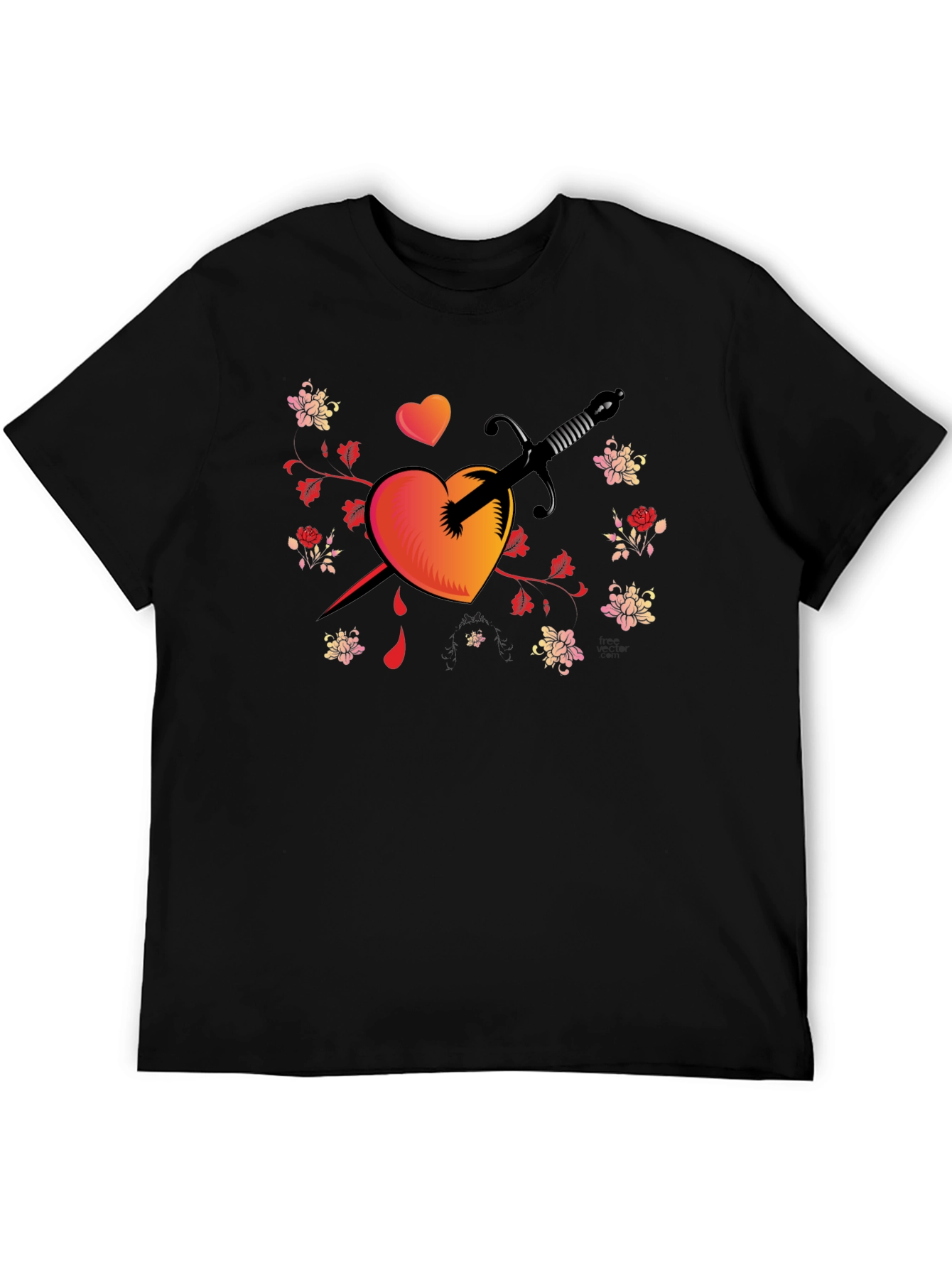 Heart Dagger Graphic Tee