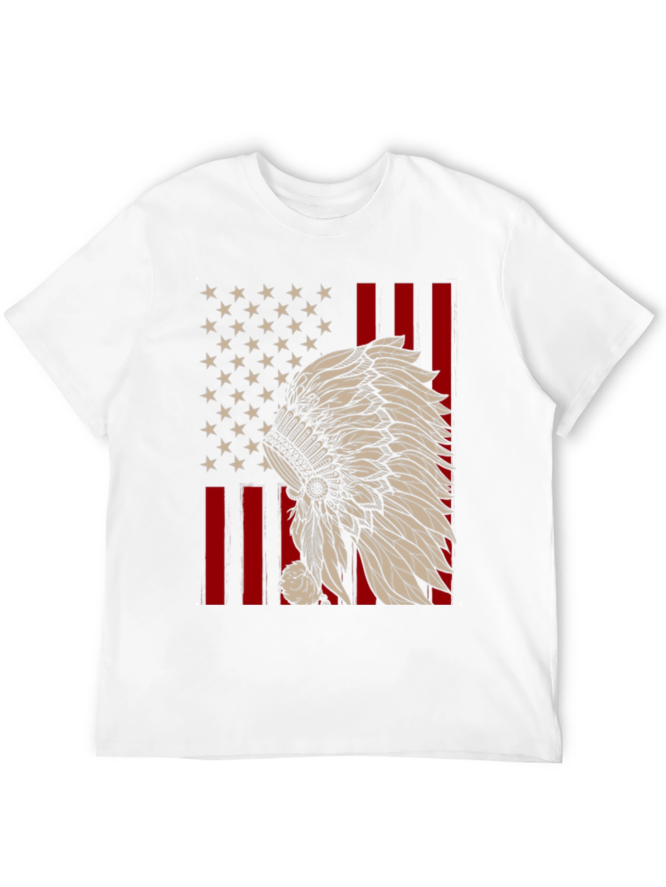 American Flag Native Headdress T-Shirt