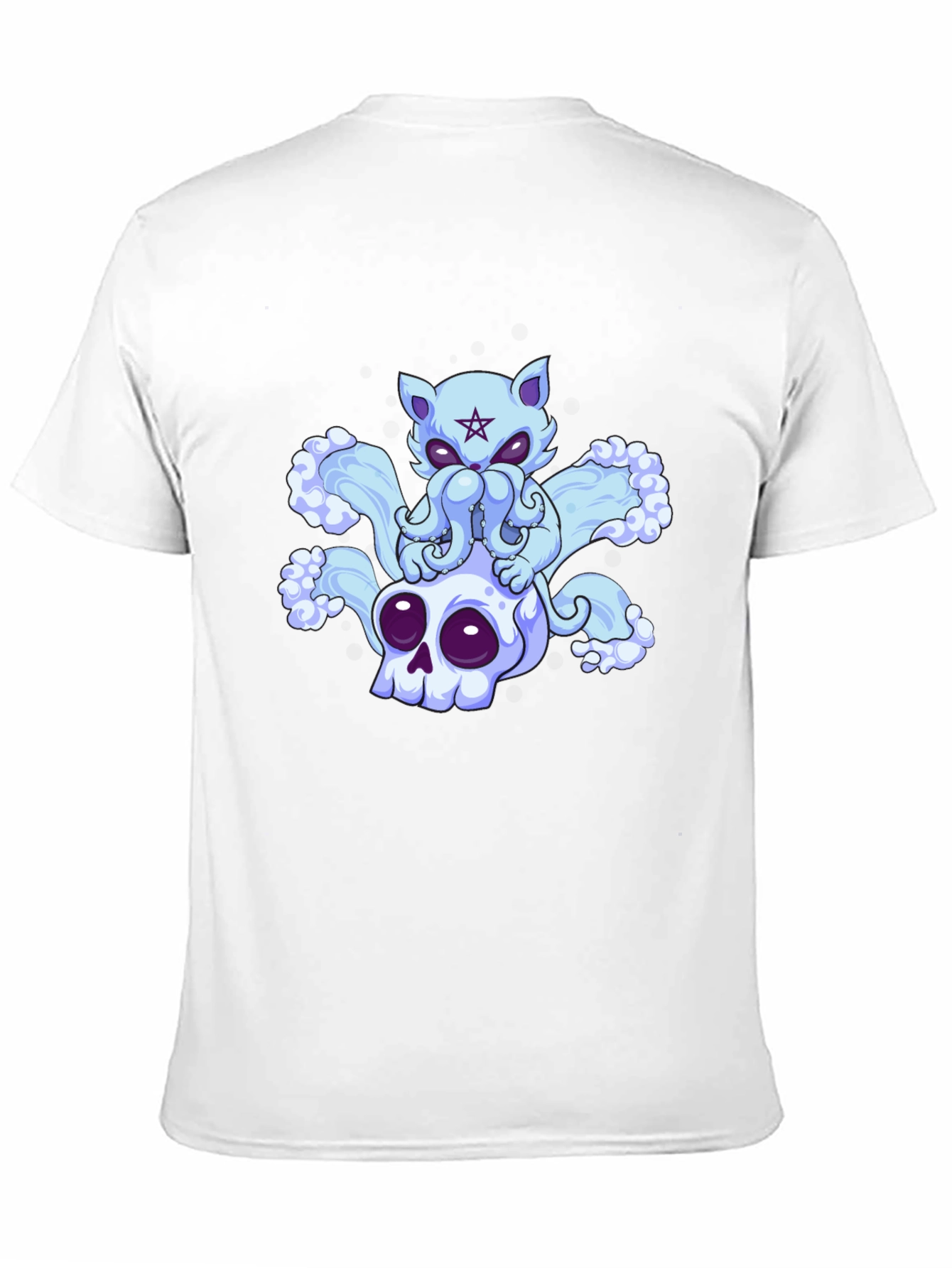 Cthulhu Cat Skull Black T-Shirt