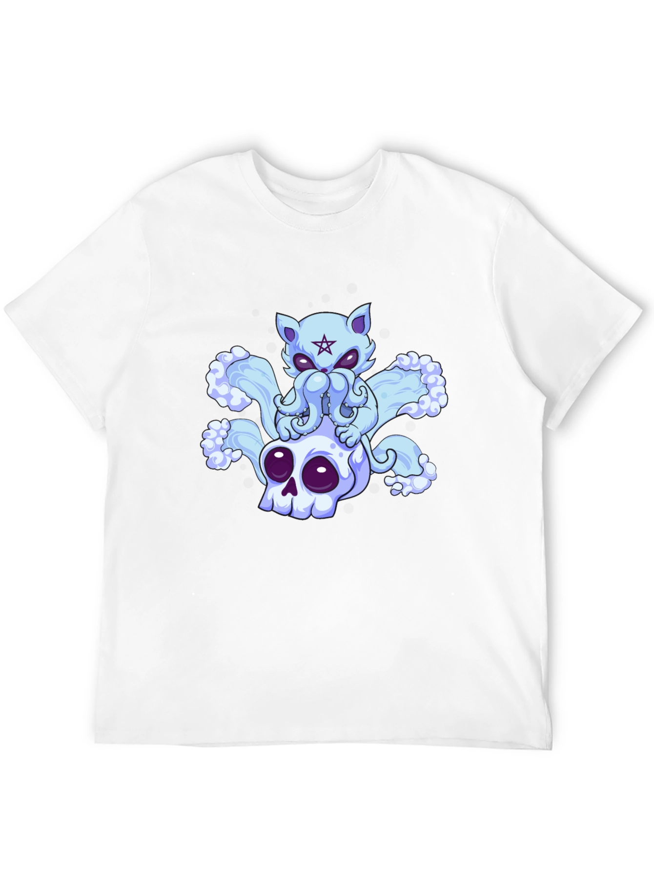 Cthulhu Cat Skull Black T-Shirt