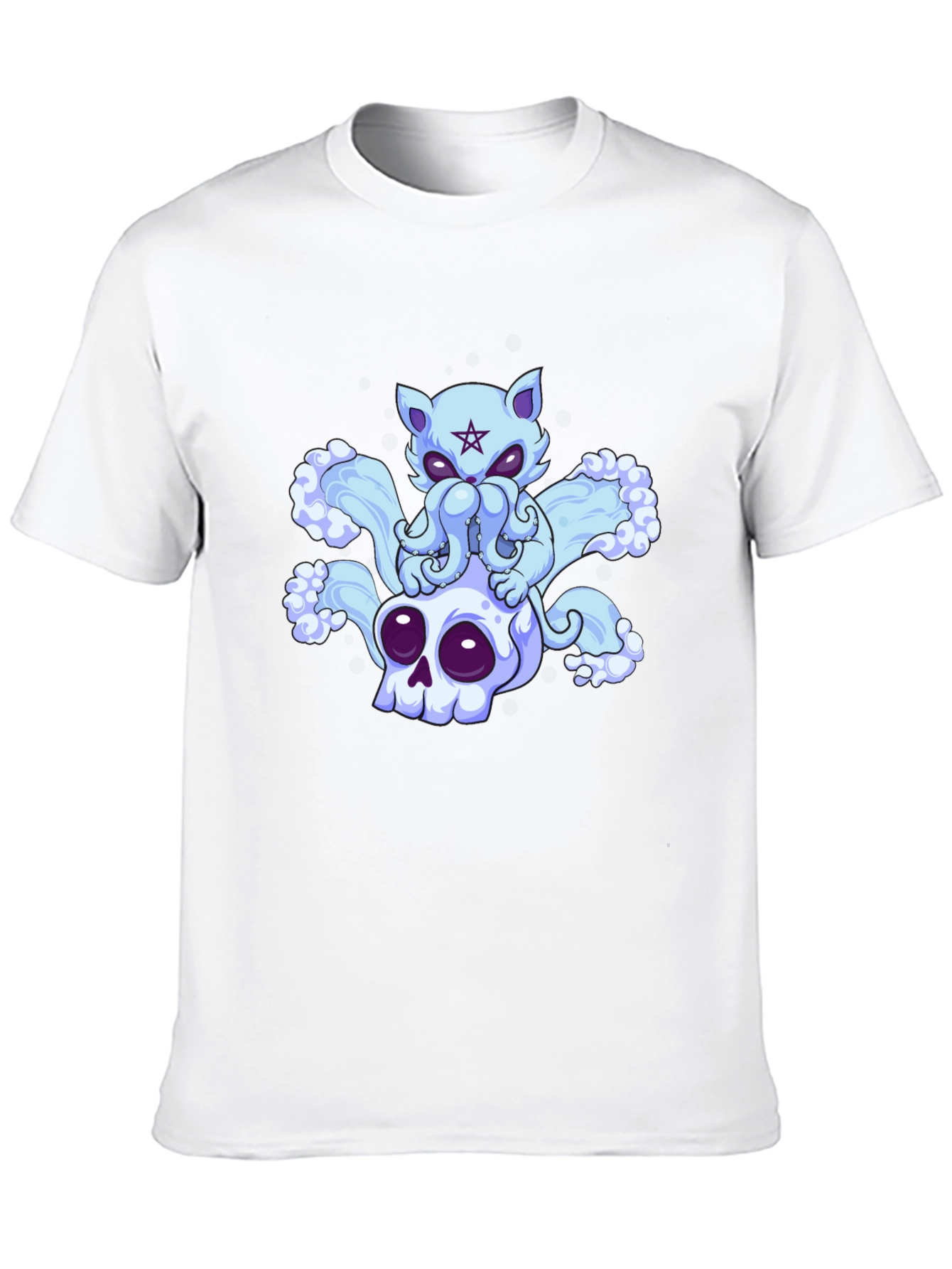 Cthulhu Cat Skull Black T-Shirt