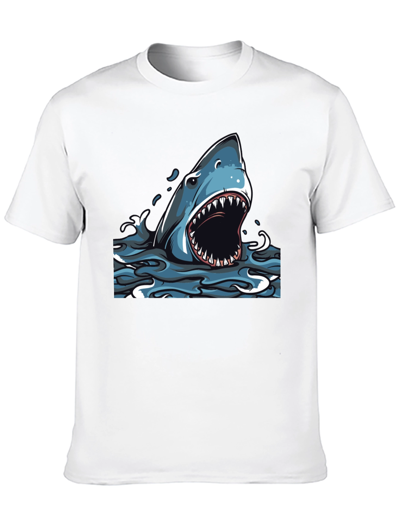Shark Attack Graphic Tee - Mens Black T-Shirt