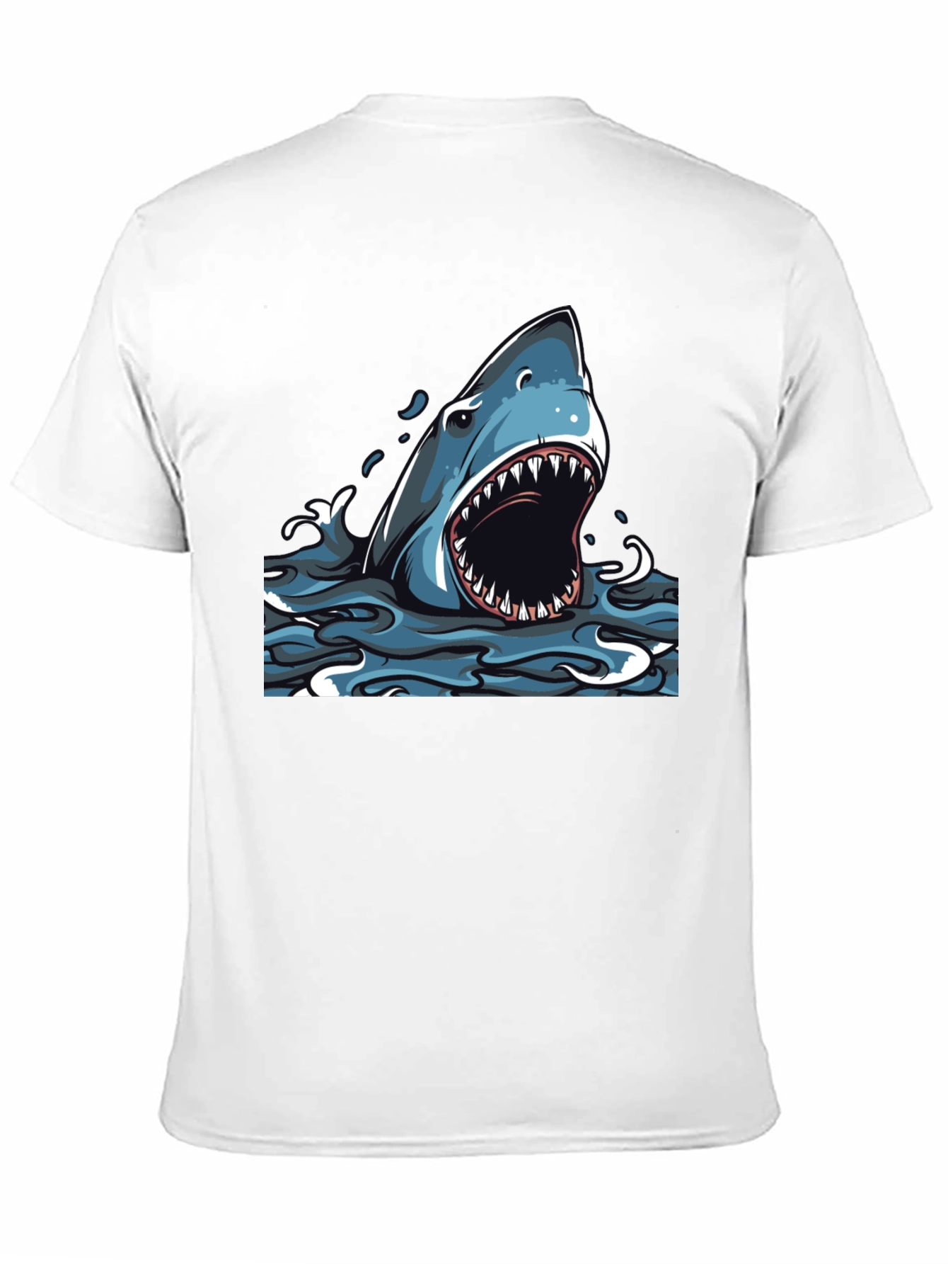 Shark Attack Graphic Tee - Mens Black T-Shirt