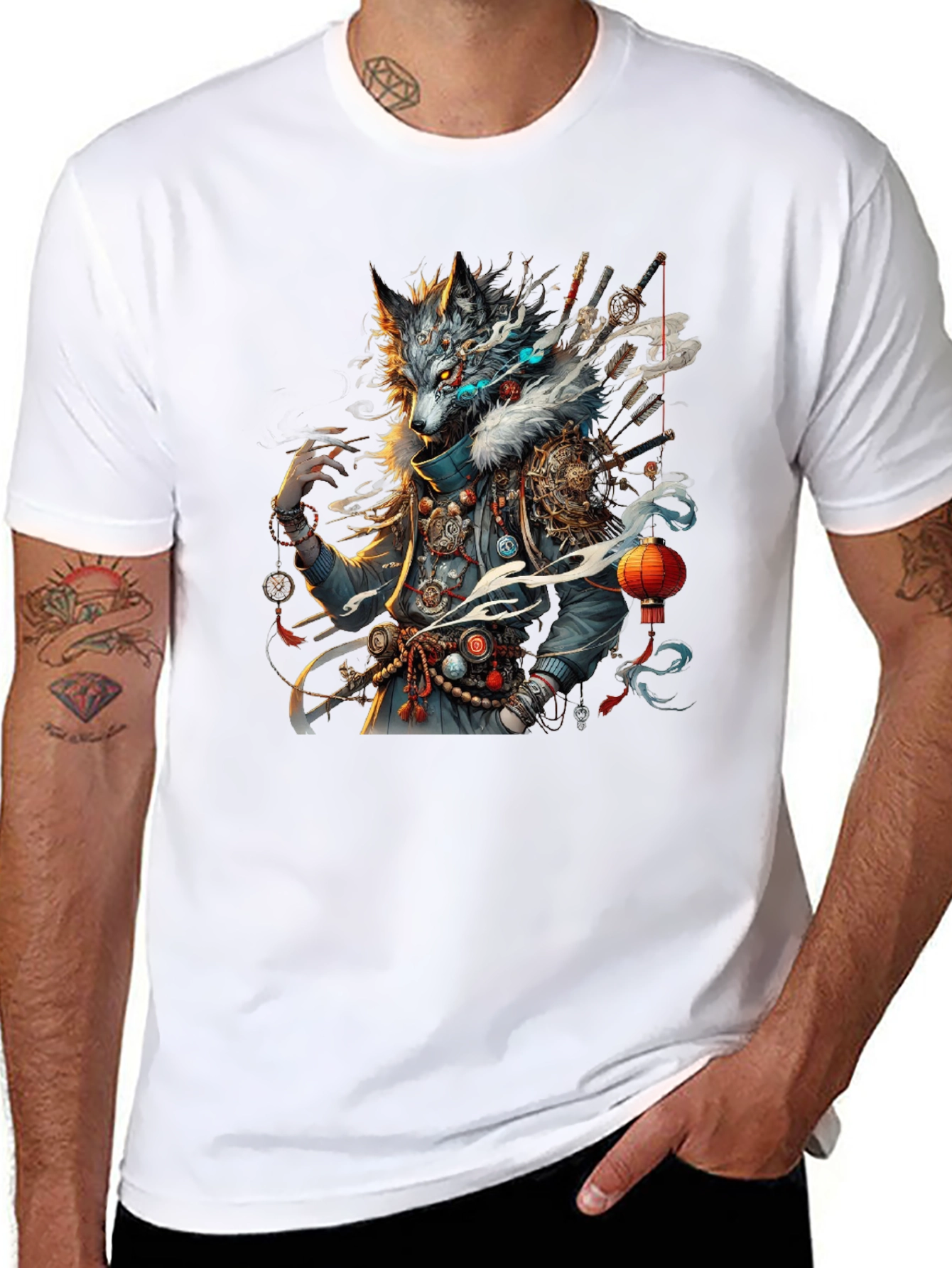 Wolf Spirit Graphic Tee - Unique Artistic Design