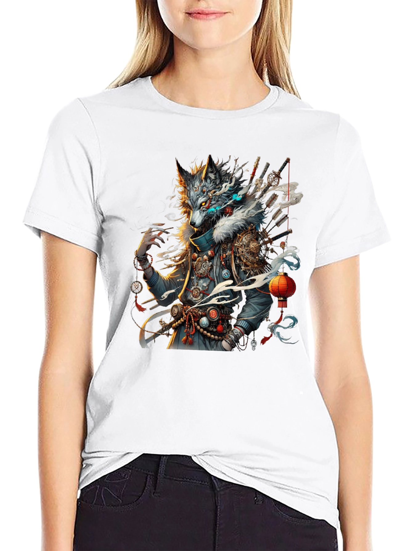Wolf Spirit Graphic Tee - Unique Artistic Design