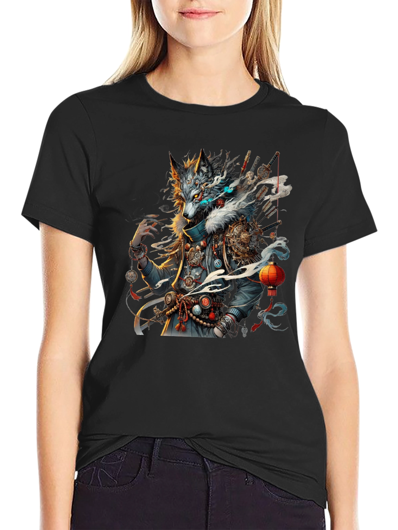 Wolf Spirit Graphic Tee - Unique Artistic Design