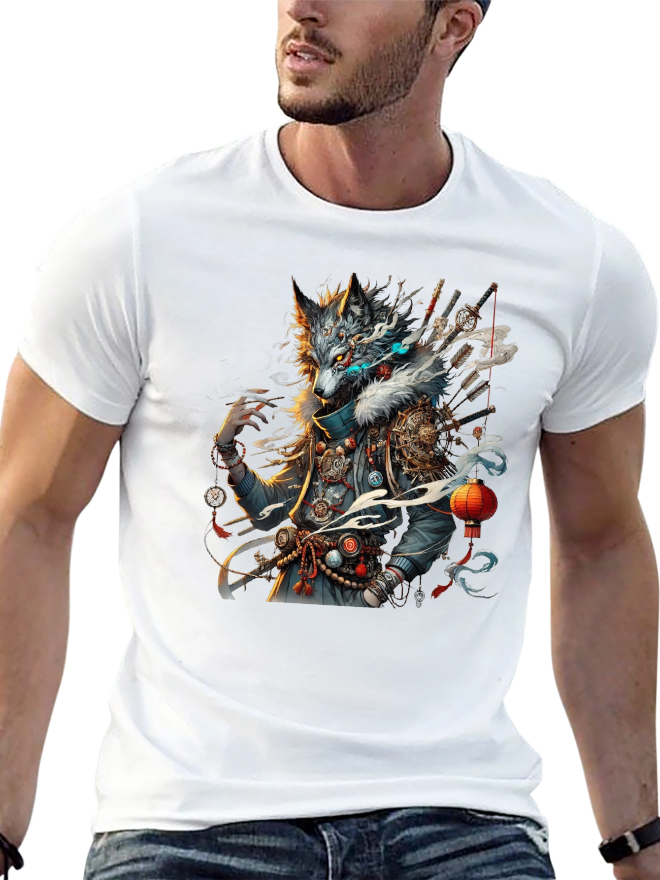 Wolf Spirit Graphic Tee - Unique Artistic Design