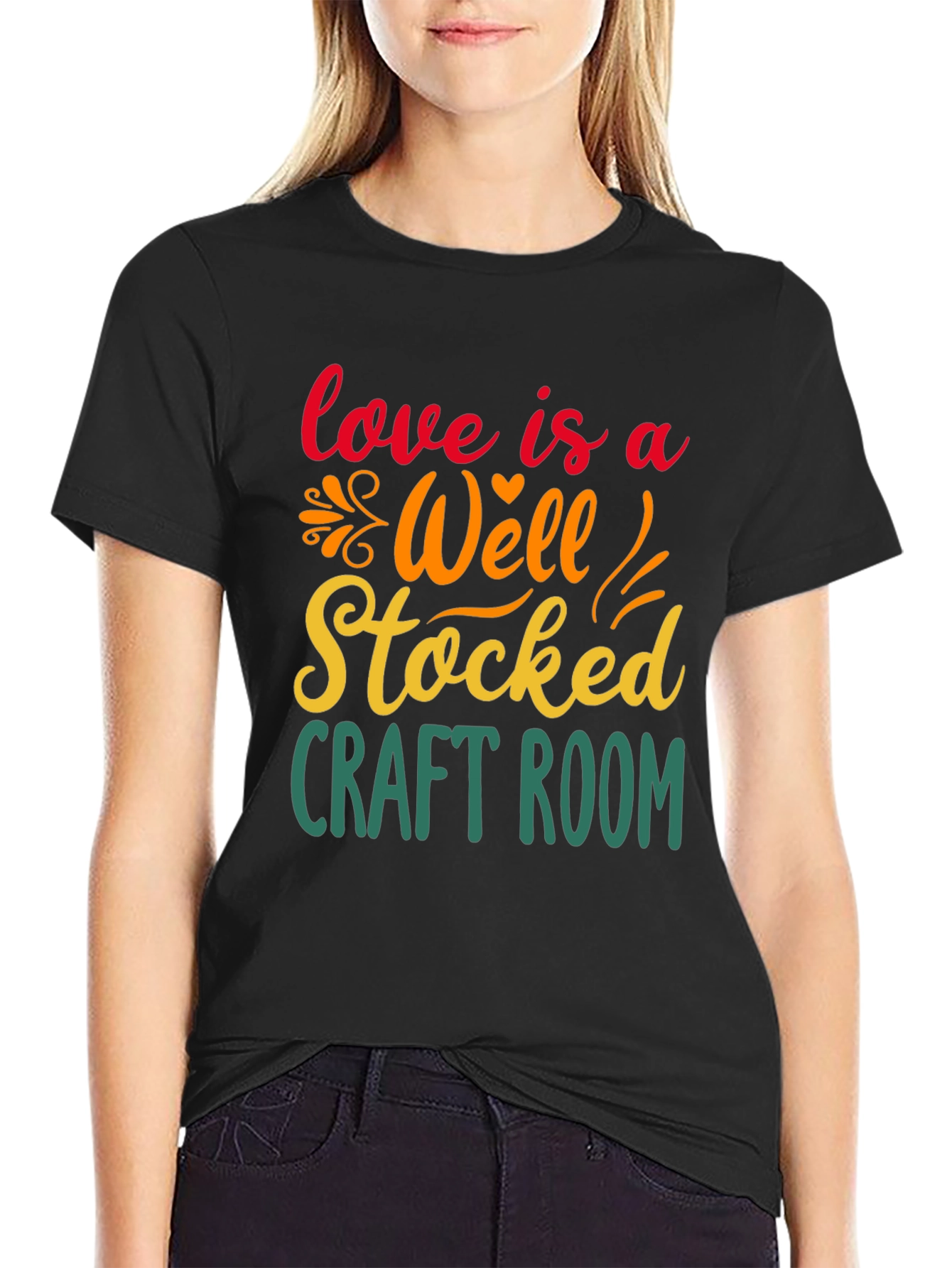 Craft Room Lover T-Shirt - Black