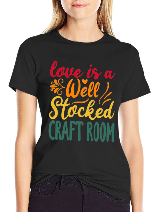 Craft Room Lover T-Shirt - Black