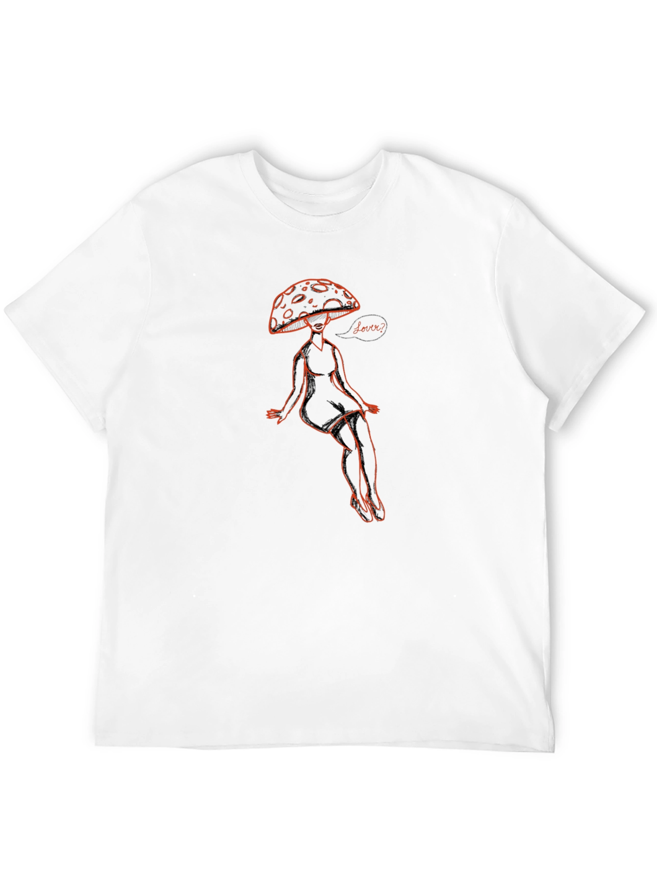 Mushroom Lover Graphic Tee - Black