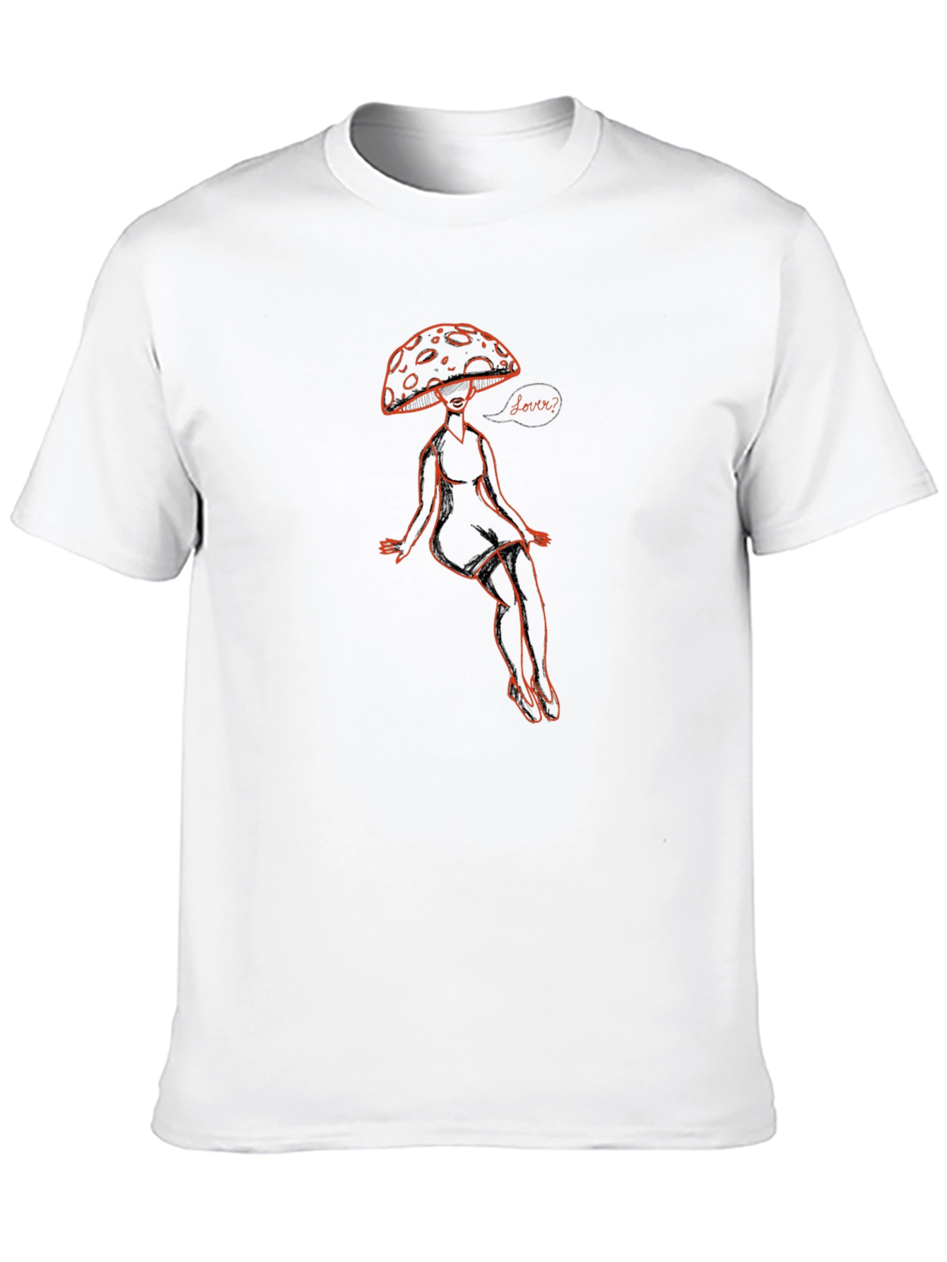 Mushroom Lover Graphic Tee - Black
