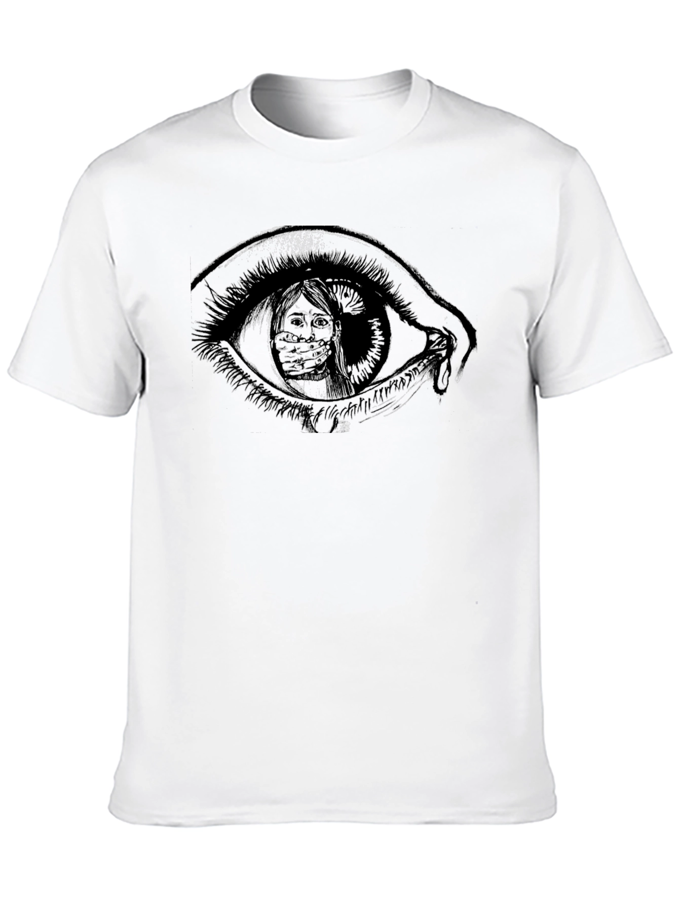 Surreal Eye Graphic Black T-Shirt