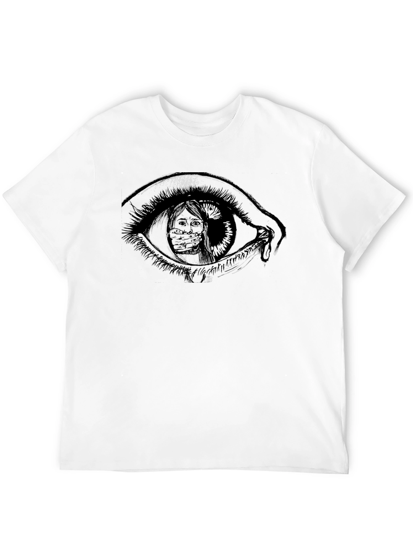 Surreal Eye Graphic Black T-Shirt